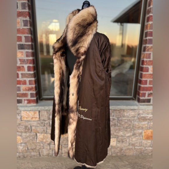 L/XL RARE German Sable Fitch Fur Swing Coat Maximilian Furs Modern Genuine Fur - Picture 12 of 14